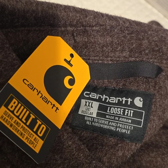 Carhartt Women's Loose Fit Brushed Fleece Shirt Jac - Picture 3 of 10
